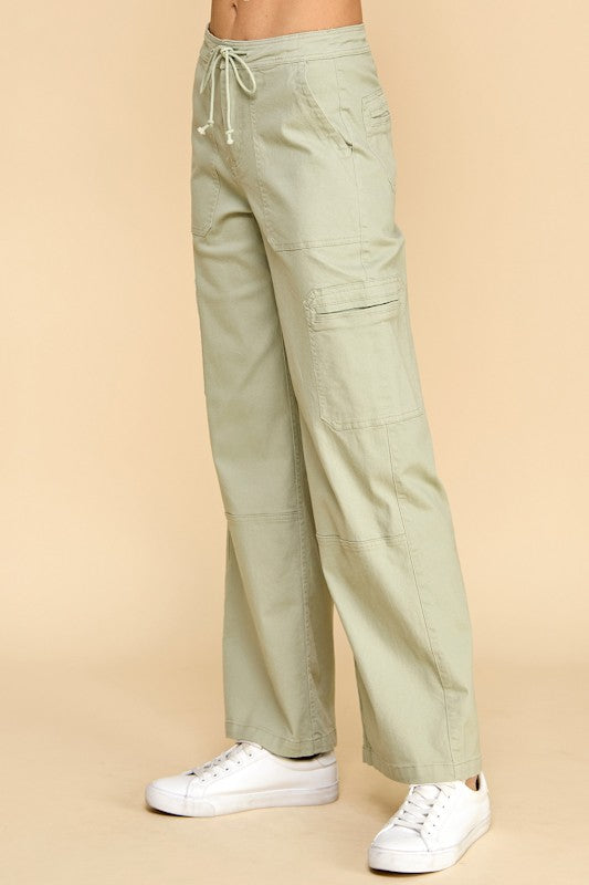 Stretch Cotton Cargo Pants - D2826