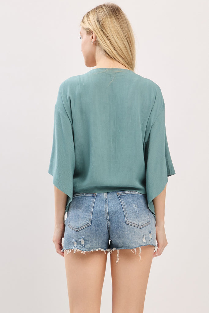 Tie Front Cardigan - D2671