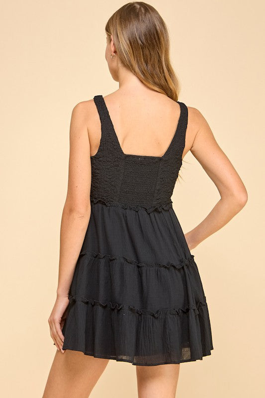 Tiered Baby Doll Dress - D2818