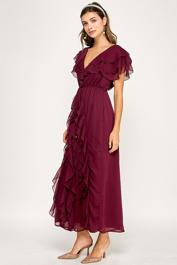 Ruffled Maxi Dress - D2828