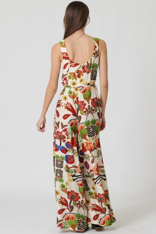 Sleeveless Wide Leg Jumpsuit - D2837