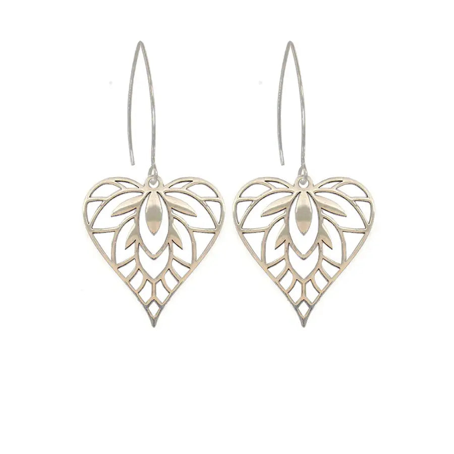 Forest Heart Stainless Earrings - #29
