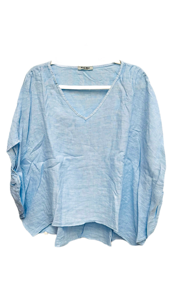 Linen Oversized Top - D2554