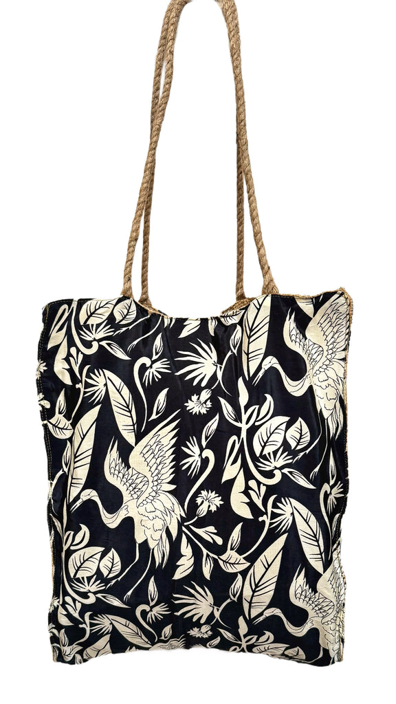 Jute & Fabric Tote - BG533
