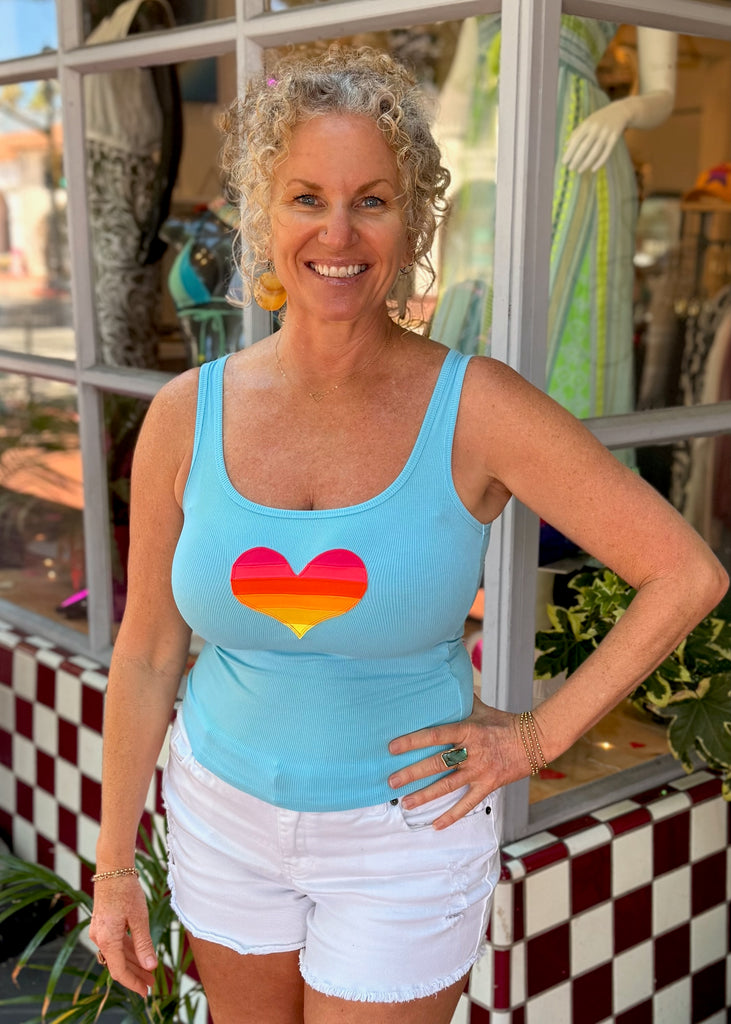 Heart Tank - Sky Blue - Classic Fit