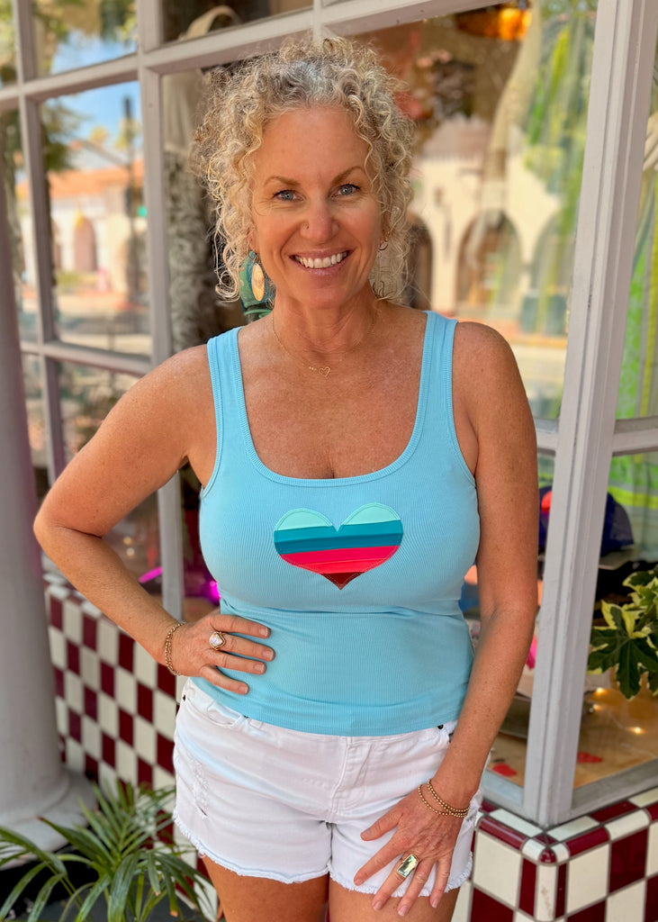 Heart Tank - Sky Blue - Classic Fit