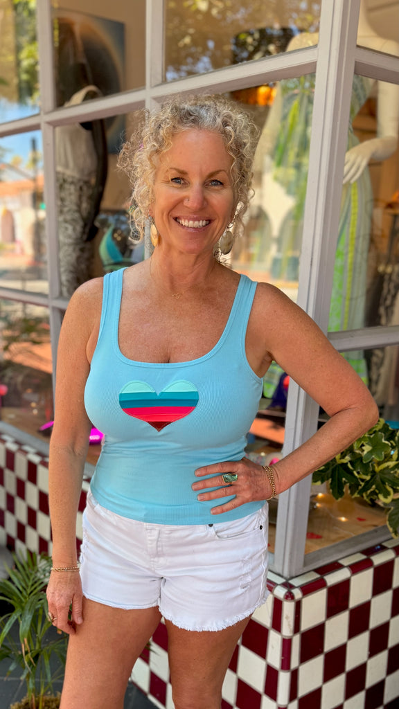 Heart Tank - Sky Blue - Classic Fit