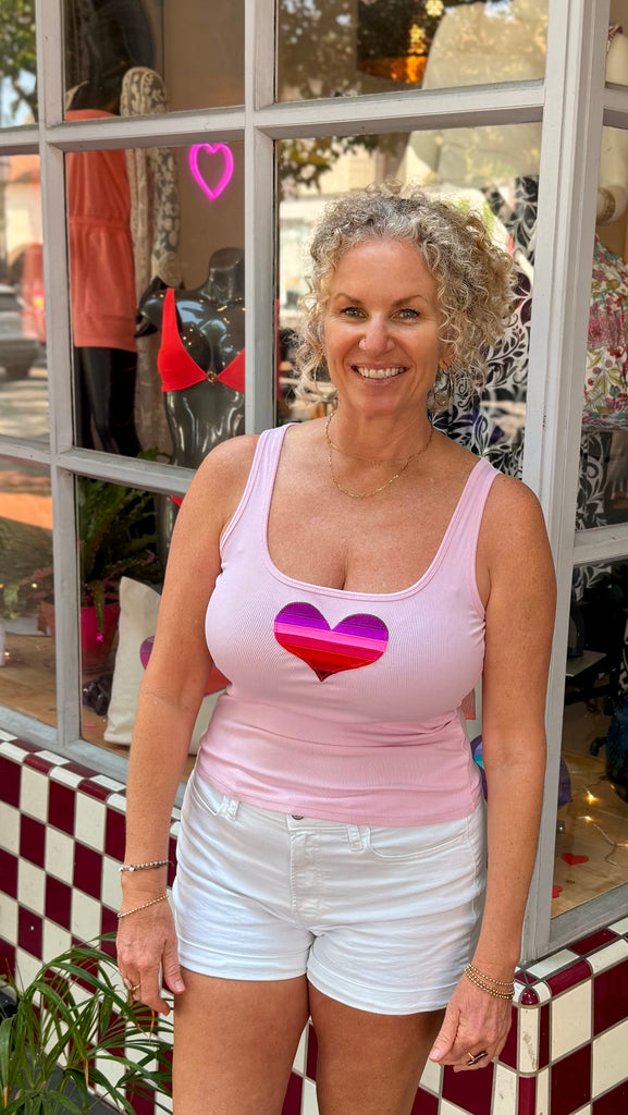 Heart Tank - Pink - Classic Fit