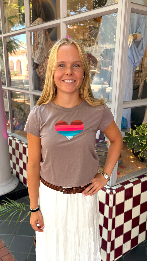 Heart Top - Taupe