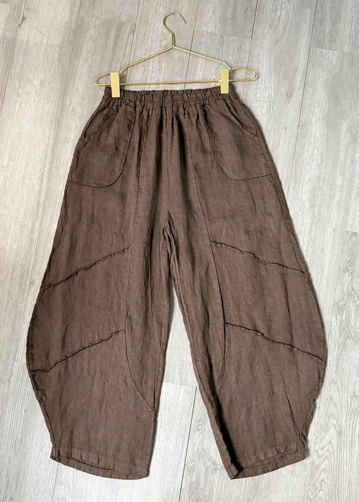 Linen Barrel Pants - D2824