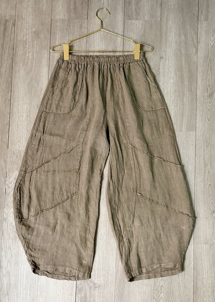 Linen Barrel Pants - D2824