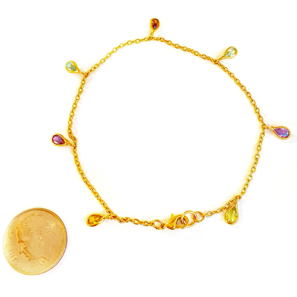 #BR128 - Gold Charm Bracelet