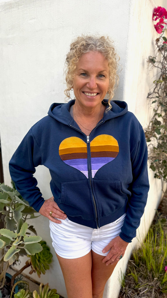 Heart Hoodie - Slightly Cropped - Boyfriend Fit