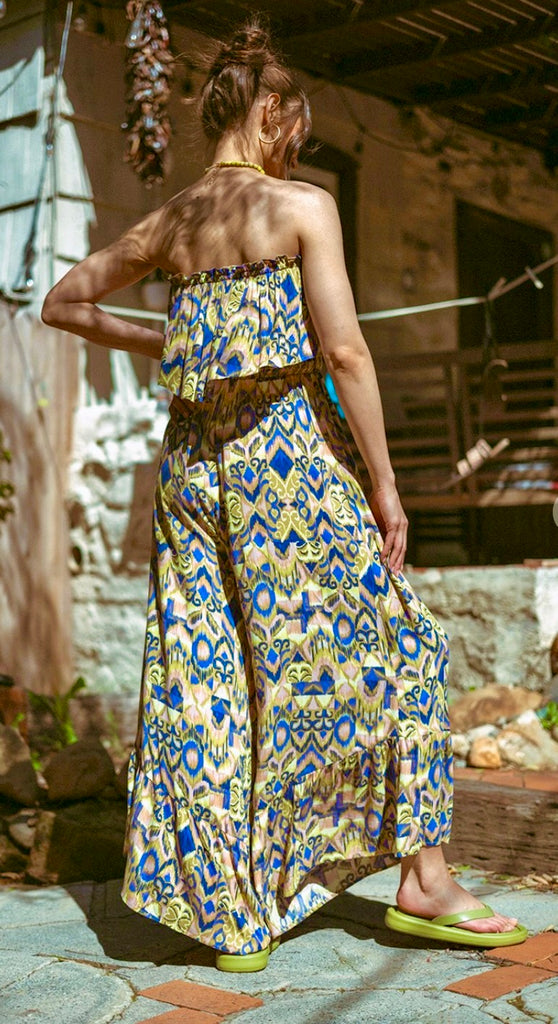 D2721 - Wide Leg Strapless Jumpsuit