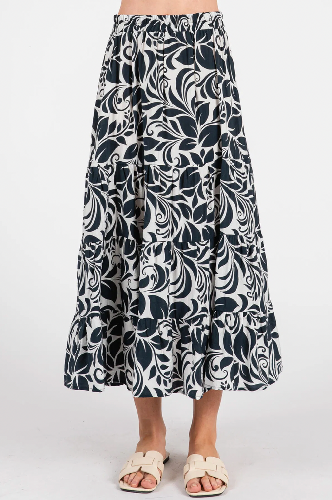 Tiered Maxi Skirt - D2798