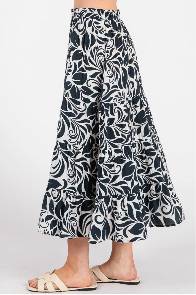 Tiered Maxi Skirt - D2798