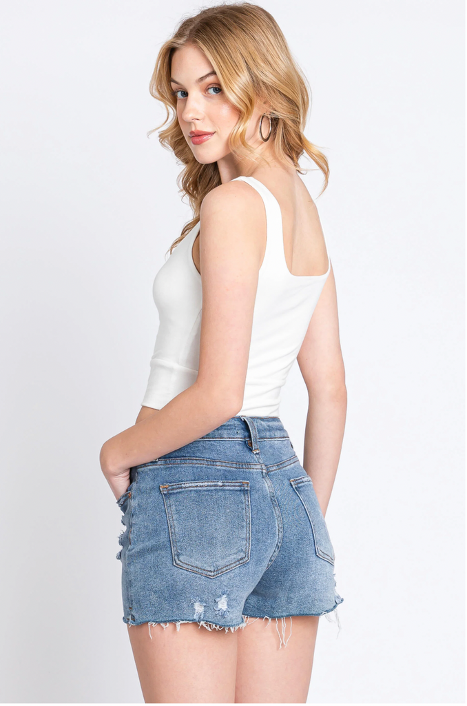 Knit Cropped Tank - D2804