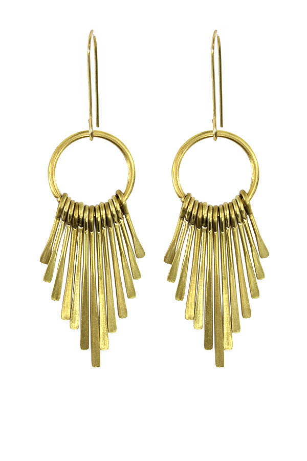 Fringe Topics Brass Earrings - #41