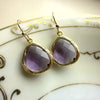 Amethyst Earrings Gold - #37