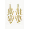 Hinged Ferns Brass Earrings - #51