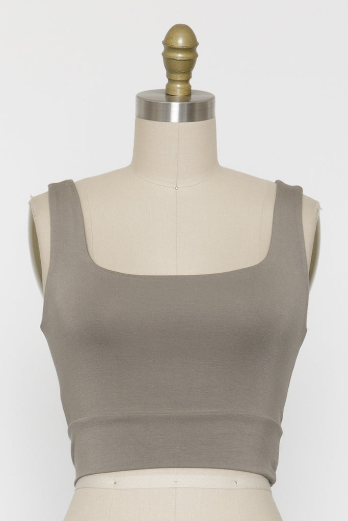 Knit Cropped Tank - D2804