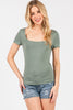 Square Neck Tee - D2715