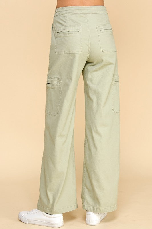 Stretch Cotton Cargo Pants - D2826