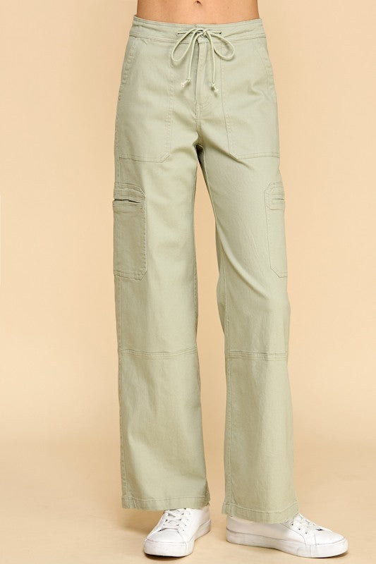 Stretch Cotton Cargo Pants - D2826
