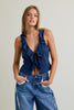 Sleeveless Ruffle Blouse - D2825