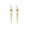 Try Me Opalite Brass Earrings - #30