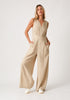 Wide Leg Linen Jumpsuit - D2809