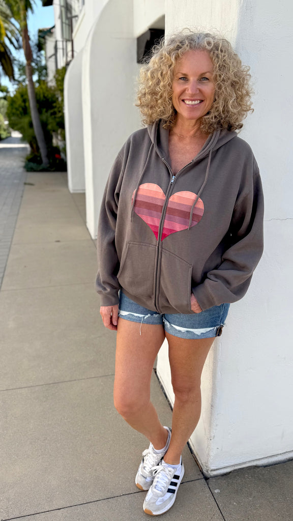 Heart Hoodie - Boyfriend Fit