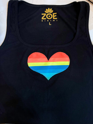Heart Tank - White Cropped Fit