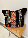 BG505 - Black Velvet w/ Embroidery Handbag