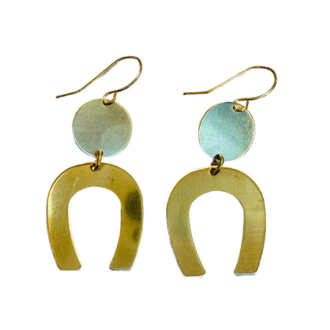 Mod Drops Brass Earrings - #43