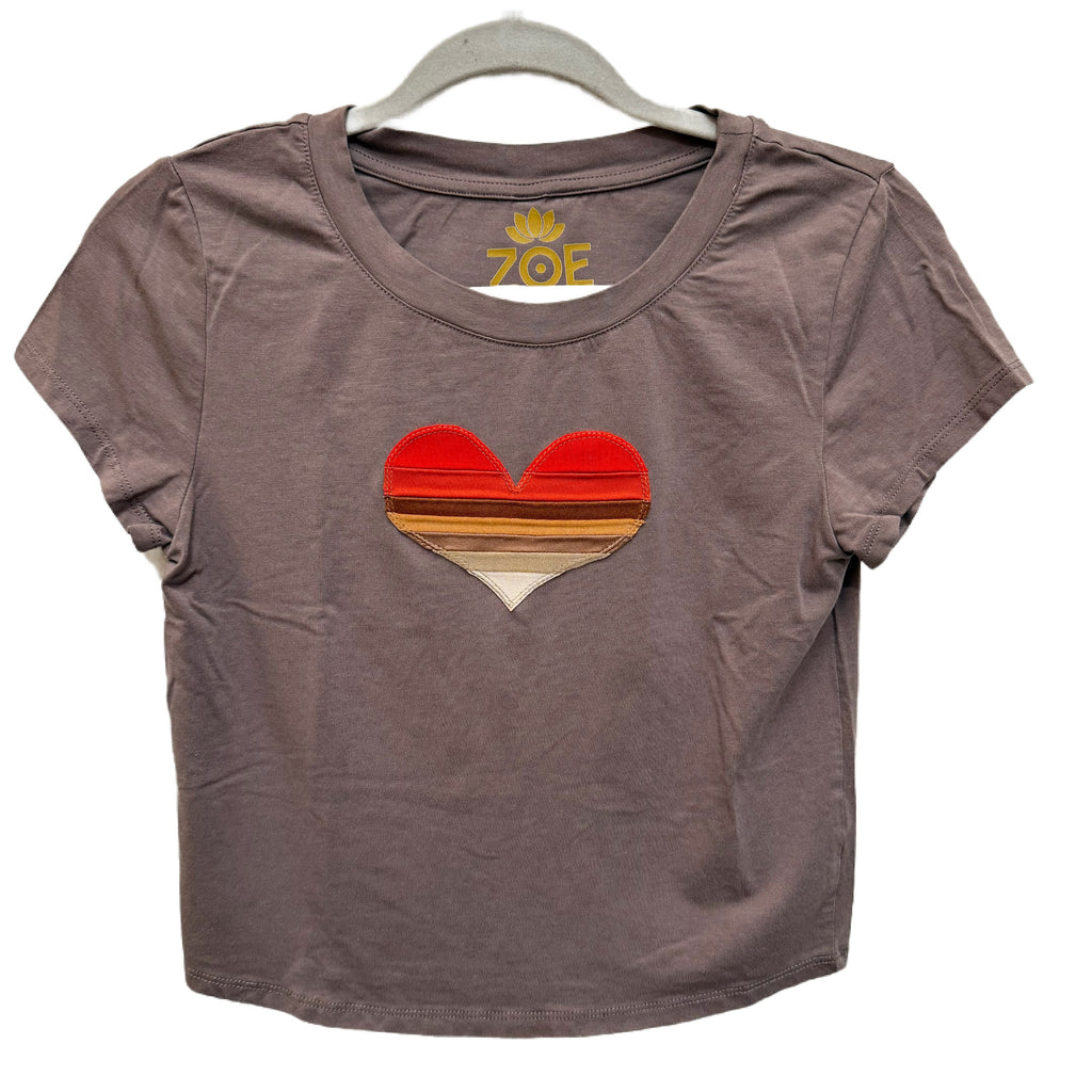 Heart Top - Taupe
