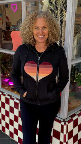 Heart Hoodie - Cropped Sweatshirt