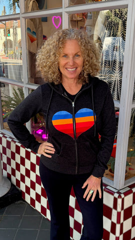 Heart Hoodie - Cropped Sweatshirt