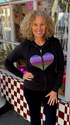 Heart Hoodie - Cropped Sweatshirt