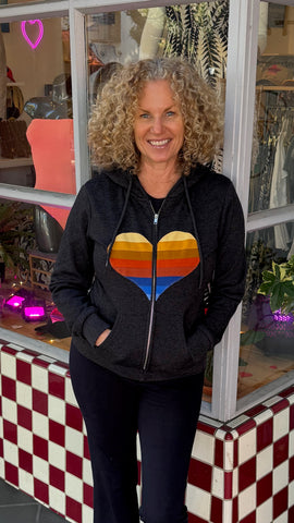 Heart Hoodie - Cropped Sweatshirt