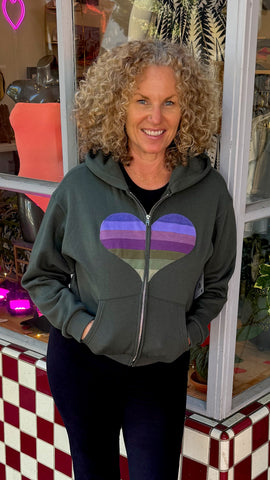 Heart Hoodie - Cropped Sweatshirt