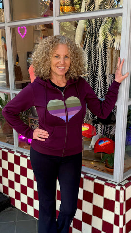 Heart Hoodie - Cropped Sweatshirt