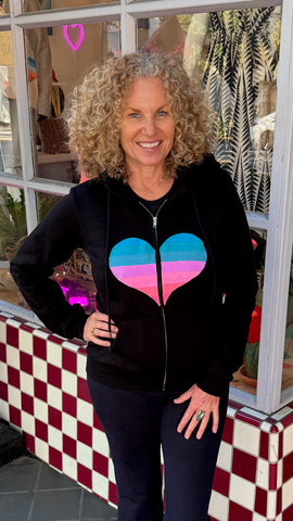 Heart Hoodie - Cropped Sweatshirt