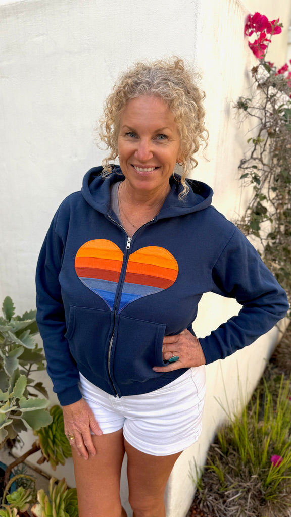 Heart Hoodie - Slightly Cropped - Boyfriend Fit