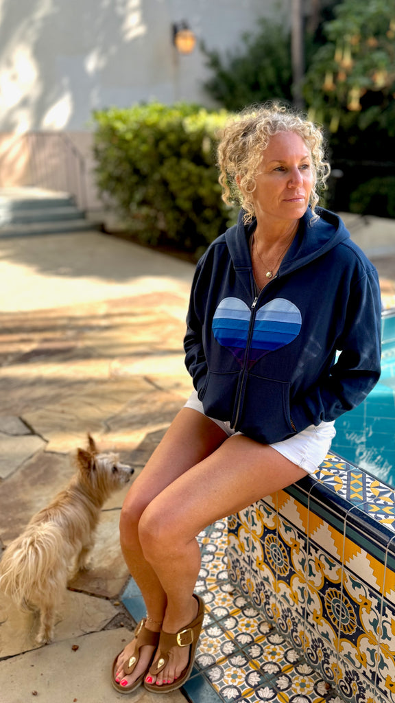 Heart Hoodie - Slightly Cropped - Boyfriend Fit