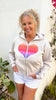 Heart Hoodie - Slightly Cropped - Boyfriend Fit