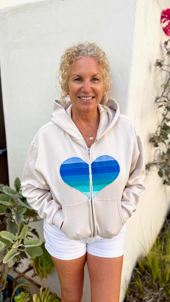 Heart Hoodie - Slightly Cropped - Boyfriend Fit