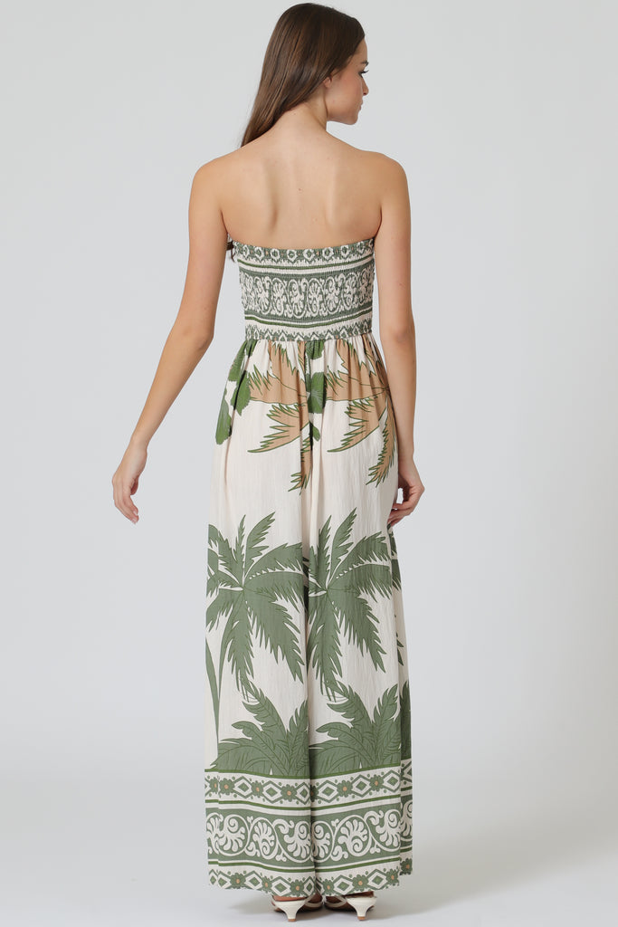 Strapless Wide Leg Jumpsuit - D2838