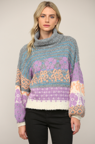 D2609 - Asymmetric Knit Sweater