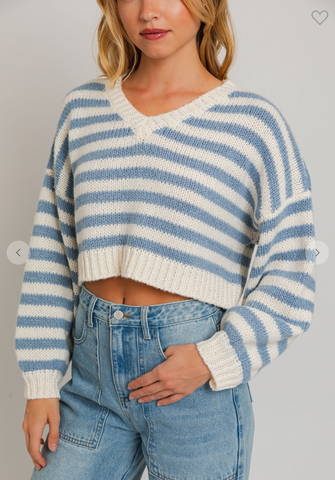 D2598 - Cropped Long Sleeve Top